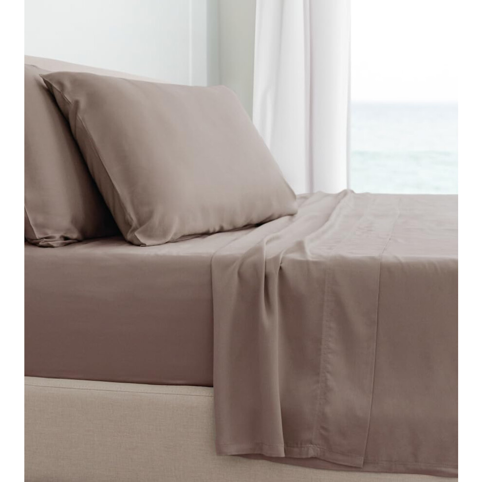 Cariloha - Comfy Twill Classic Sheet - Viscose - Queen - 4 Piece Set -