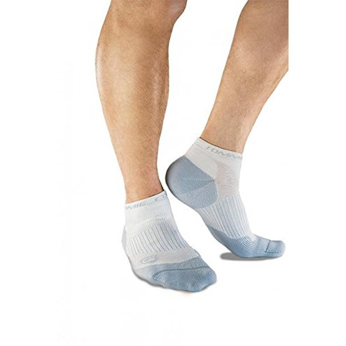 Tommie Copper Tommie Copper Mens Performance Compression Ankel Socks White 9-11.5