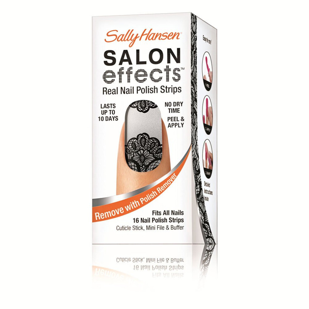 Sally Hansen Salon Effects Real Nail Polish Strips  Amazing Lace  16 Count