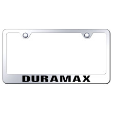 Au-Tomotive Gold Laser Etched Logo Rustfrit stål nummerplade ramme til Chevy Duramax (Chrome)