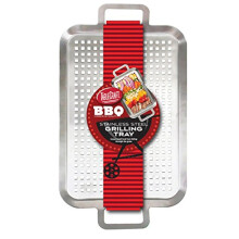 Tabel BBQ1710 BBQ Dreptuncular de 17 inci pentru gratar din o?el inoxidabil Argint mic