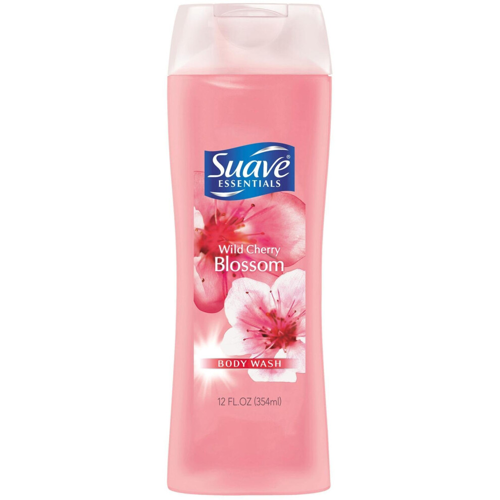Suave Essentials Body Wash 12Oz Wild Cherry Blossom 12 Fl Oz