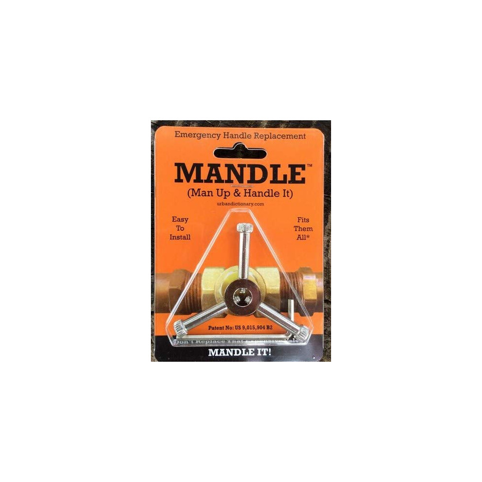 MANDLE MAN UP AND HANDLE IT Adjustable Water Shut Off Replacement Handle for Spigot  Outdoor Garden Faucet  Hose Bib  Round Wh
