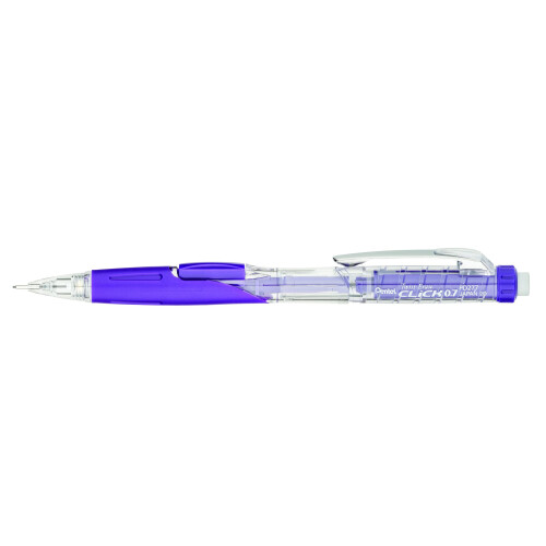 Pentel Μηχανικό Μολύβι Pentel Twist Erase CLICK, 0.7mm, Διαφανές Μπουκάλι, Μωβ Λαβή, Πακέτο 12 (PD277TV) 1