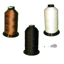 Σετ Νημάτων Ραψίματος Bonded Nylon 3 Σπoύλες (Μαύρο, Λευκό, Καφέ) (Tex 135 (v-138))