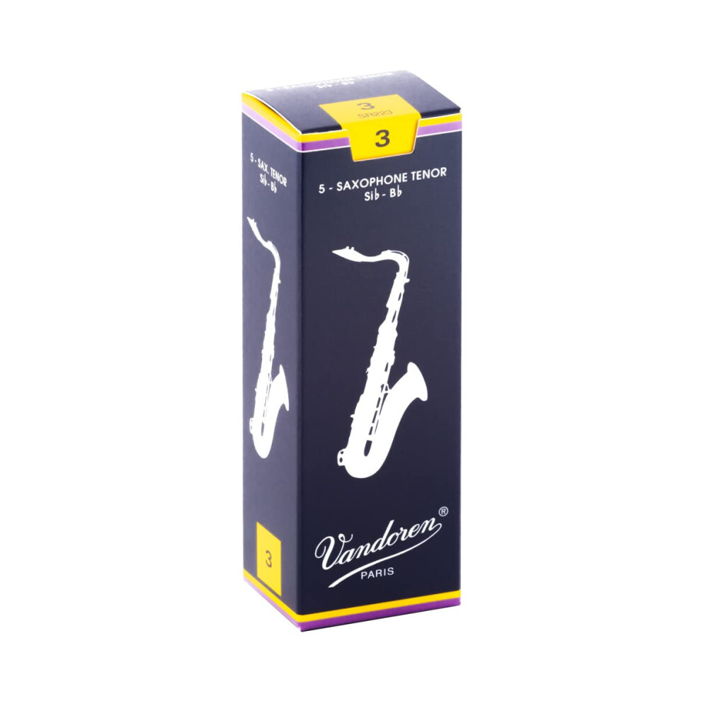 Vandoren SR223 Tenor Sax Traditional Reeds Strength 3; Box of 5