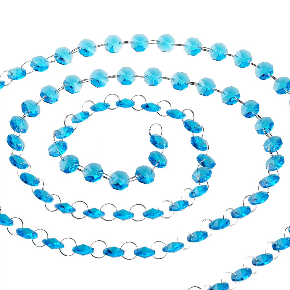 H&D 6FT Glazen Kristal 14mm Achthoekige Kralen Ketting Kroonluchter Prisma's Hangi
