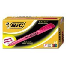 BIC BL241AST Brite Liner Textmarker, Keilspitze, verschiedene Farben, 24/Set