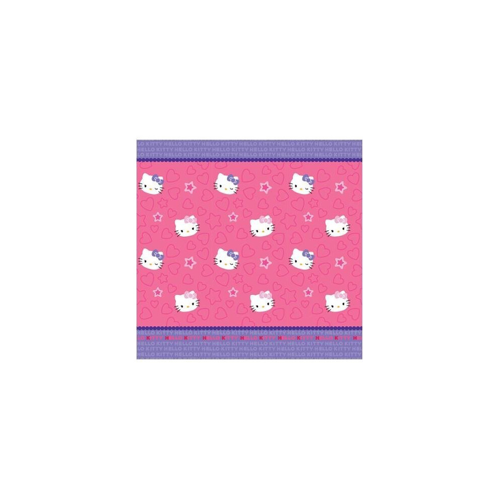 Hello Kitty Kitty & Me Fabric Shower Curtain 72in x 72in   Pink