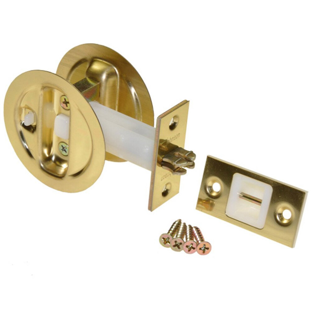 Serrure de porte coulissante en laiton Johnson Hardware
