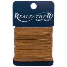 Realeather Crafts ROC040260 Chieftain 1.25 """" X Leather Latigo Lace 125 """" av 4 yd Carded Brown