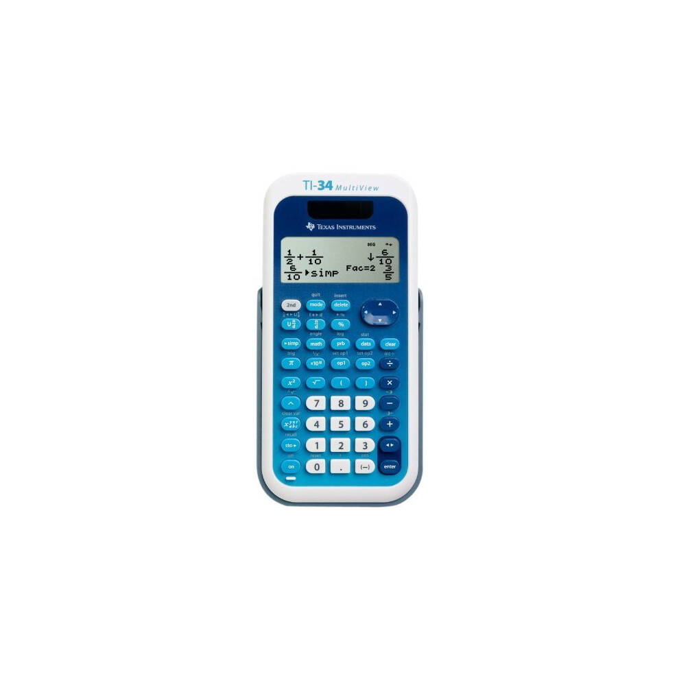 Texas Instruments TI-34 MultiView Scientific Calculator - Blue/White