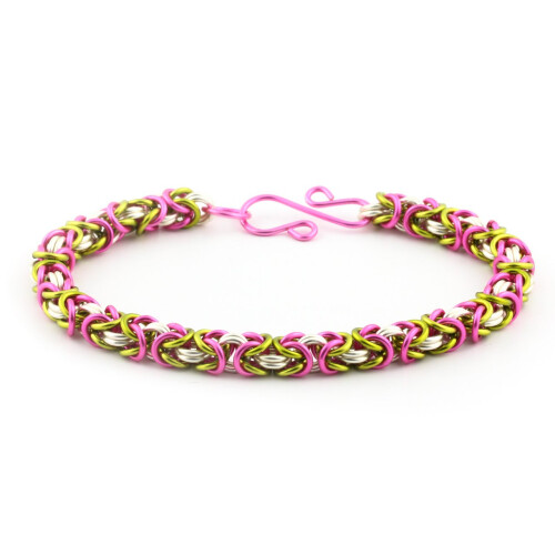Σετ Βραχιολιού Byzantine 3-Χρωμάτων Weave Got Maille, Peony