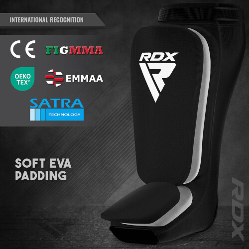 RDX Κνημίδες Kickboxing Muay Thai, Εγκεκριμένες από SATRA, MMA Προστατευτικά Πόδια 1