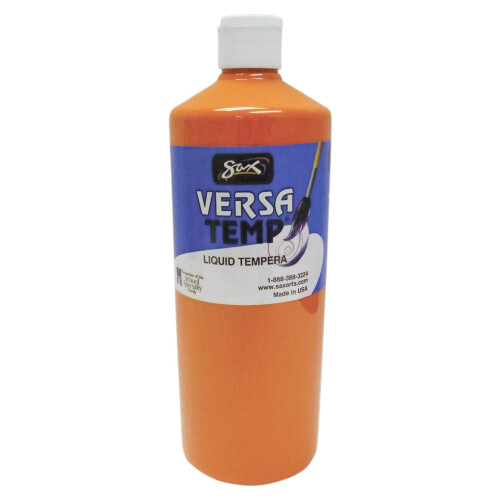 Sax-2680 Versatemp Πάχος Χρώμα Tempera, Πορτοκαλί, 1 Quart, Ναυτική Πράσινη