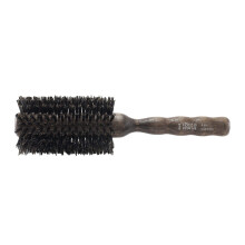 Ibiza Hair Professional Boar Hair Round Brush (H4, 65mm) Hybrid Uniform Boar/Nylon Bristles & Hardwood Handle, Create Beachy Waves & Curls, For Course