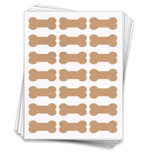 Etiquetas de ossos para c   es imprim   veis 2.4 """" x 1,1 """" polegadas (marrom 105 r   tulos de Kraft 105)