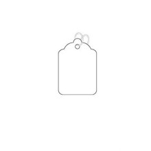 Bomullsstrda prislappar i vitt 5/8 W x 31/32 timmar - Pack med 1000