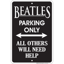 Skyltar 4 roliga spsbe beatles sm parkeringsskylt