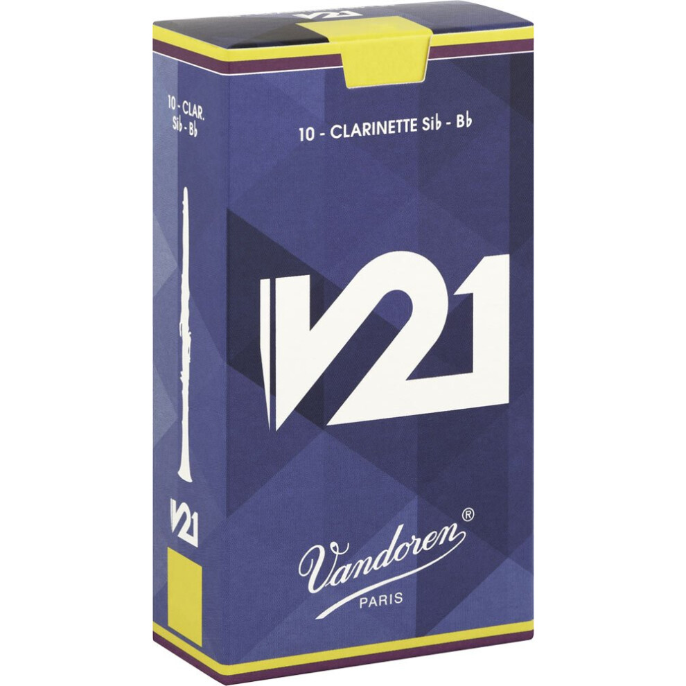 Vandoren CR804 Bb Clarinet V21 Reeds Strength 4; Box Of 10