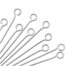 200 pcs pini cu bucla placata de argint 21GA 1,5 """"/35mm ~ Fabricarea bijuteriilor ~