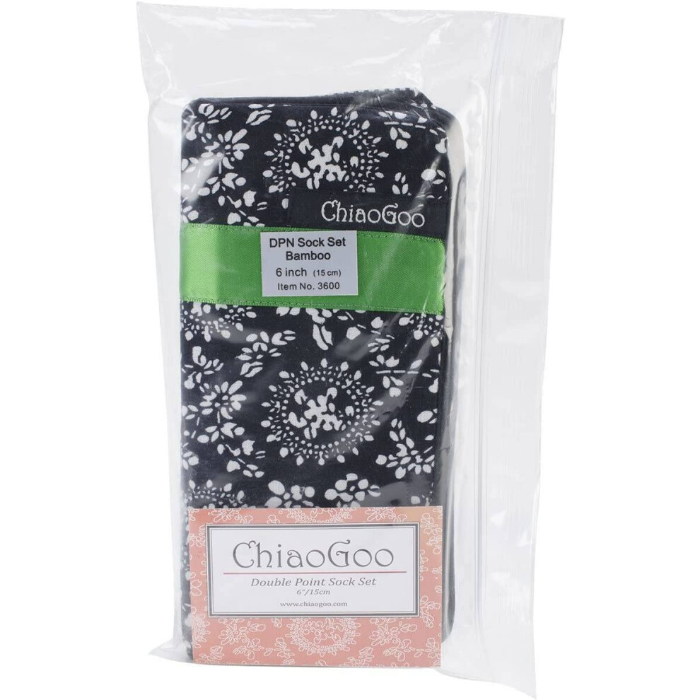 Chiaogoo Groene Lint Dubbele Punt Bamboe Breinaaldenset 6-Inch-image