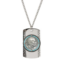 American Coin Treasures Buffalo Nickel emamel pentru cini eticheta moneda colier pandantiv