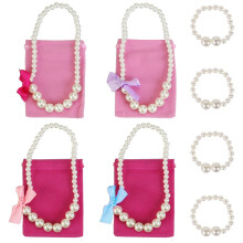 Kilofly Princess Party favoriserer smykkev?rdi Pack Necklace & Bracelet 4 s?t