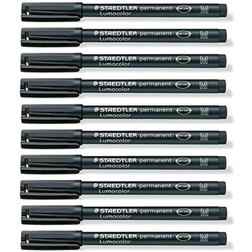 Staedtler Staedtler Lumocolor Black Medium Permanent Markerpen