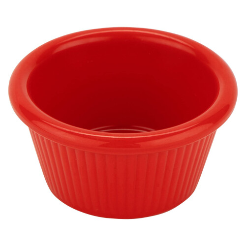 G.E.T. RM-387-R 2 oz. Πλατύ Ραμίκιν, Μελαμίνη, Κόκκινο (Συσκευασία 12) 1