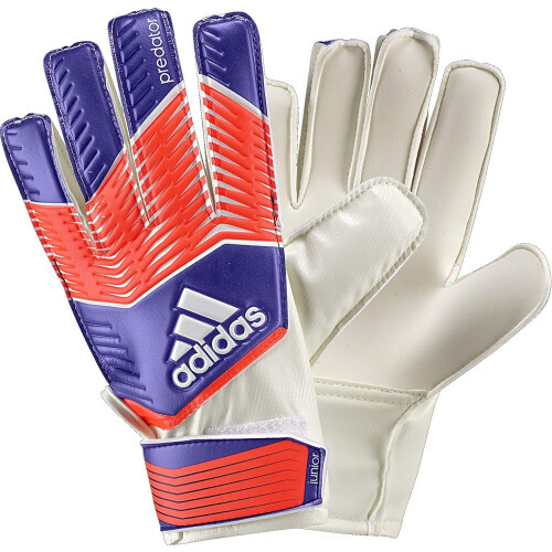 Adidas adidas Performance Predator Junior Målvaktshandskar, Night Flash Purple/Solar Red/White, Storlek 8 1
