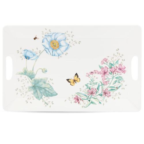 LENOX Butterfly Meadow Melamine Handled Serving Tray  1.82 LB  Multi