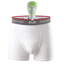 McDavid Boxer Brief with FlexCup White Peewee Large