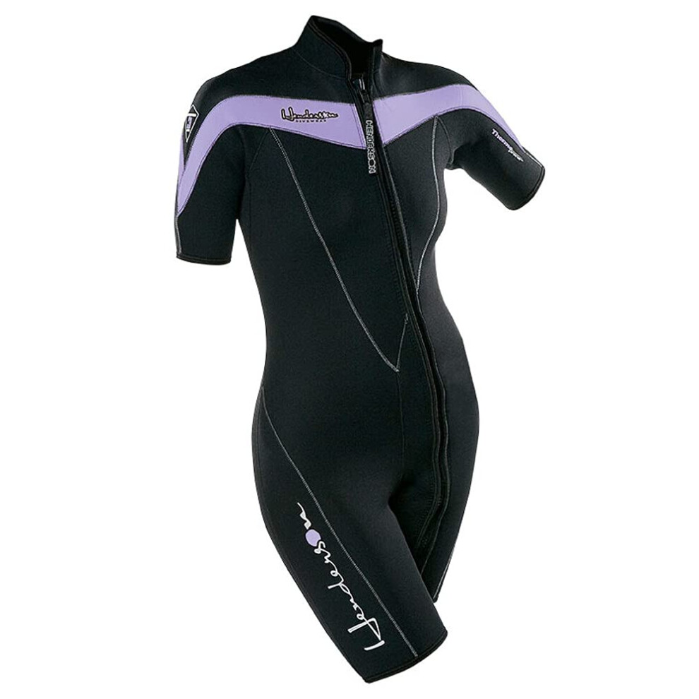 Combinaison de ski courte en thermopr   ne 3 mm avec fermeture    clair frontale pour femme Henderson Noir/L