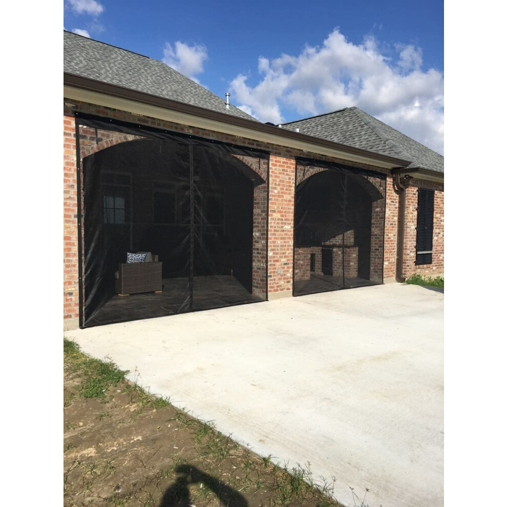 Snap On-Schermen 10' X 8' Garagescherm Inclusief Rits En Opbergkit-image