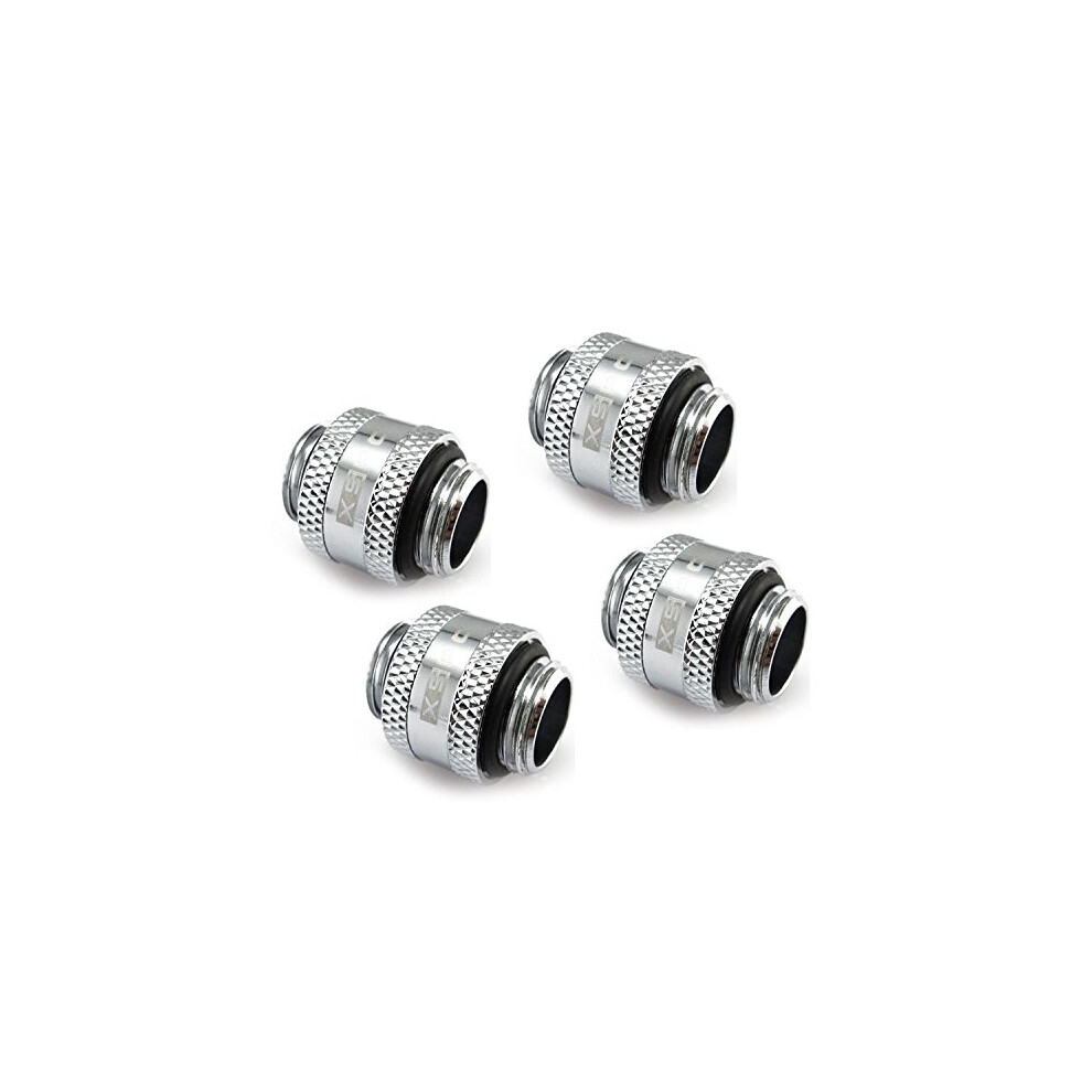 Xspc G1/4"" Male To Male Rotary Fitting Chrome 4-Pack 701851177636