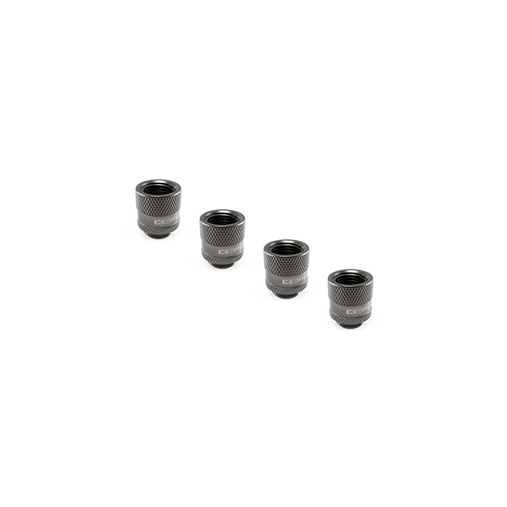 Xspc G1/4"" Male To Female Rotary Fitting Chrome 4-Pack Black 701851177629