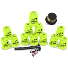 Speed Stacks Custom Combo Set: 12 NEON Yellow Cups Cup Keeper Quick