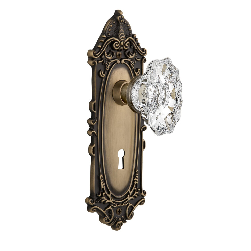 Photos - Door Handle Nostalgic Warehouse Victorian Plate with Keyhole Chateau Knob Mortise 714051