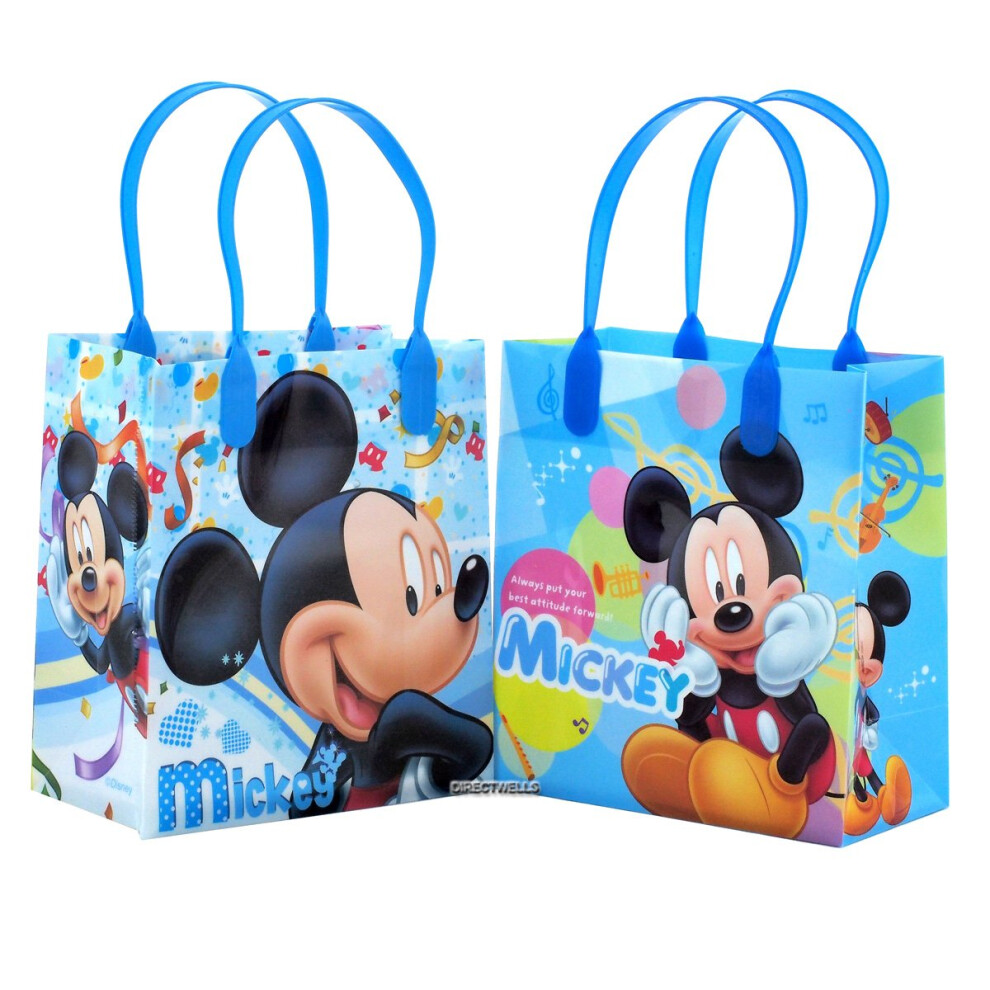 Disney Mickey Mouse Reusable Party Favor Goodie Small Gift Bags 12 (12