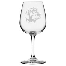 Sklenice na víno 12.75oz s motivem drsnosrstého pointra