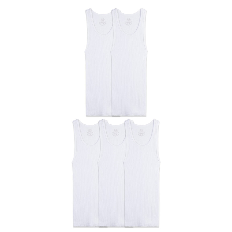 Fruit of the Loom Boys' White A-Shirt -Medium 5-pack
