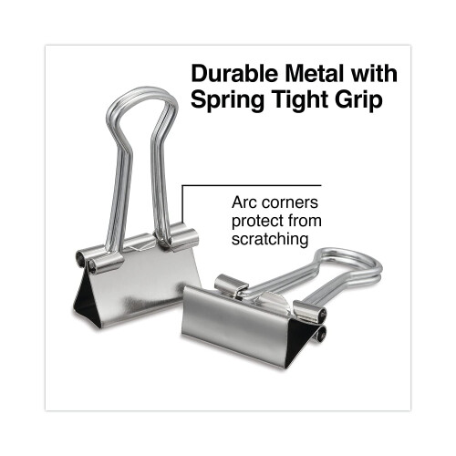 Universal Universal 11240 Small Binder Clips  3/8-Inch Capacity  3/4-Inch Wide  Silver  40/Pack 2