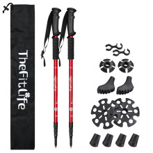 TheFitLife Nordic Walking Trekkingstokken - 2-pack met anti-shock en