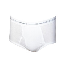Hanes Ανδρικά Βαμβακερά Λευκά Σλιπ με Εύκαμπτη Ζώνη (Συσκευασία 6 τεμαχίων)