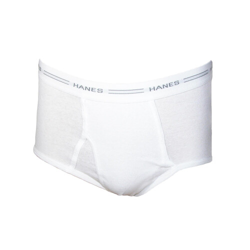 Hanes Ανδρικά Βαμβακερά Λευκά Σλιπ με Εύκαμπτη Ζώνη (Συσκευασία 6 τεμαχίων)