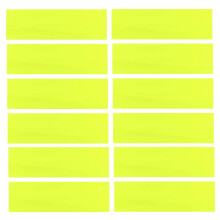 Kenz Laurenz Fasce per Capelli Elastiche in Cotone, Confezione da 12, Giallo Neon