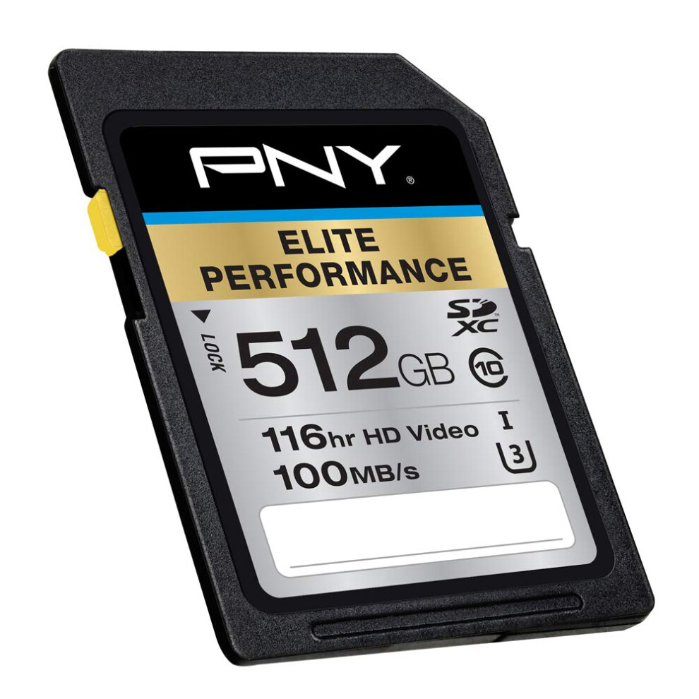PNY 512GB Elite Performance Class 10 U3 SDXC Flash Memory Card