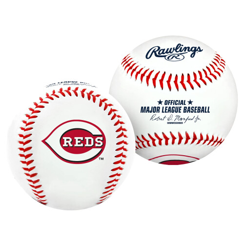 Rawlings MLB Cincinnati Reds Team Logo Baseball  Official  White