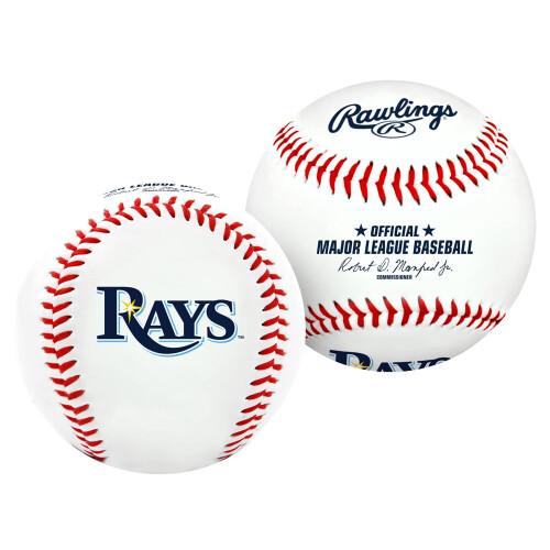 Rawlings MLB Tampa Bay Rays Team Logo Baseball White